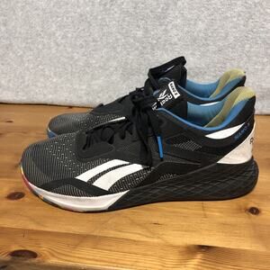 Reebok Nano X Mens Sneakers 12.5 Black Lace Up Athletic Gym Cross Shoes FW8127